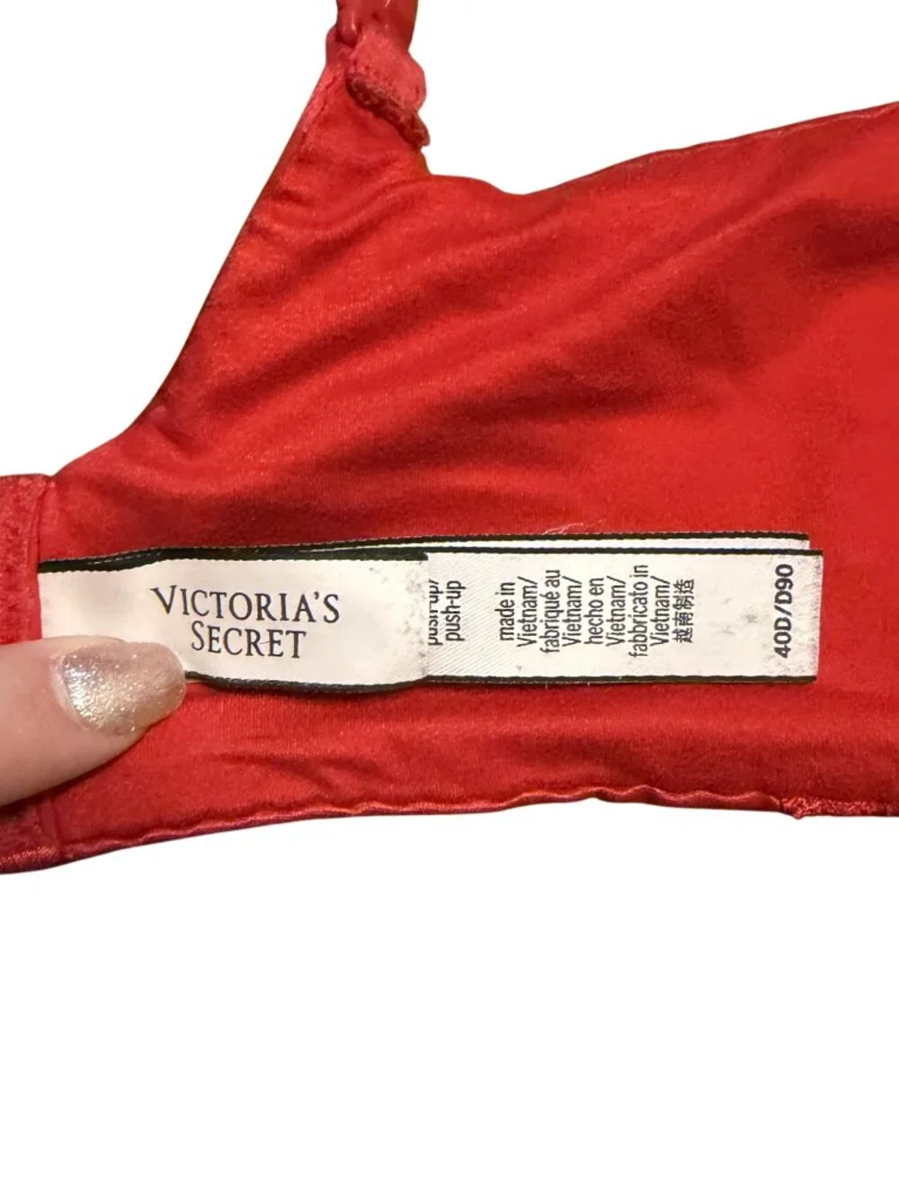 Victoria's Secret Body by Victoria Push-up Bra | Red Lace | Size 40D